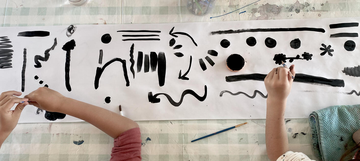 WeLAB brush painting