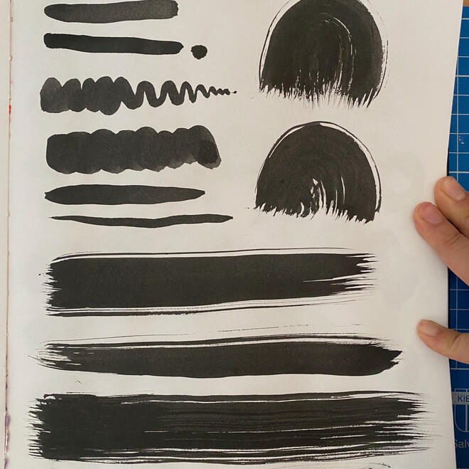 WeLAB brush painting