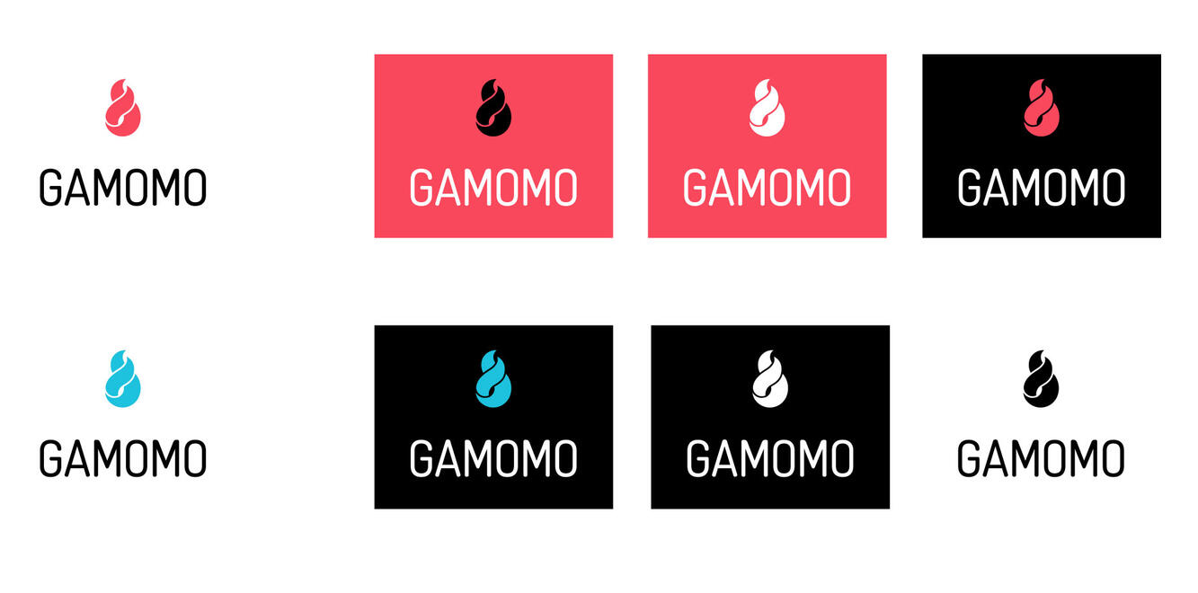 gamomo creative lab logo iterations